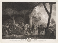 KG 13058
          <br/>
          Het glas wijn voor vertrek.
          <br/>
          <em>Moyreau, Jean (1690-1762)</em>